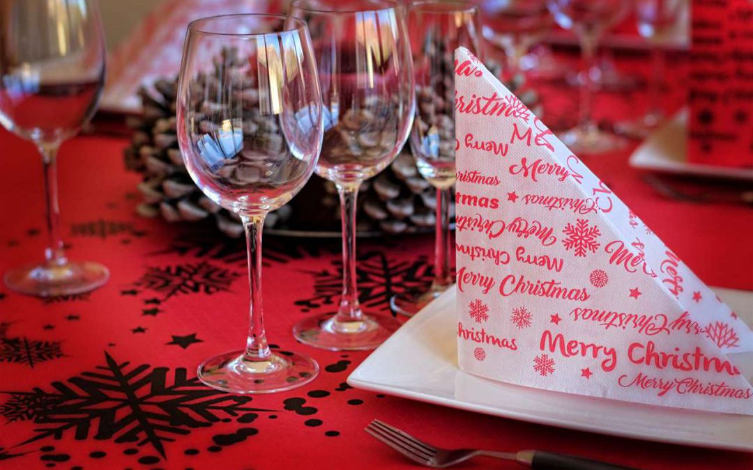 Como decorar tu mesa en Navidad con Manteles de papel
