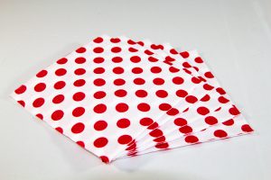 Abanico de servilletas de Lunares Rojos